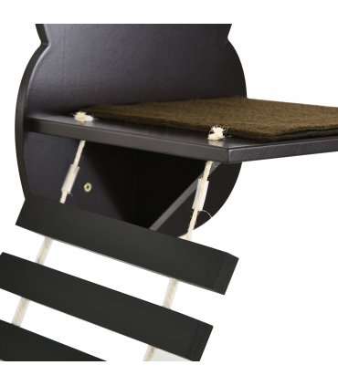 5 Piece Cat Wall Shelves with Curved Platform, Cat House, Bridge, Stairs