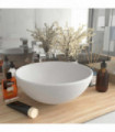 vidaXL Luxury Bathroom Basin Round Matt White 32.5x14 cm Ceramic