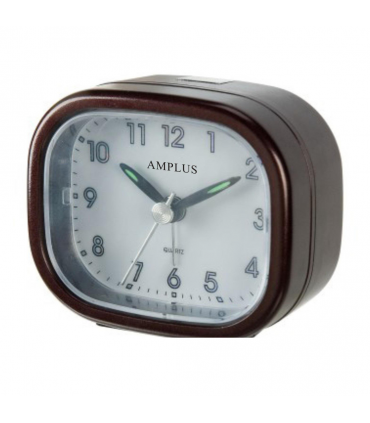 Amplus Travel White Dial Luminous Hands Burgundy Alarm Clock PT182B