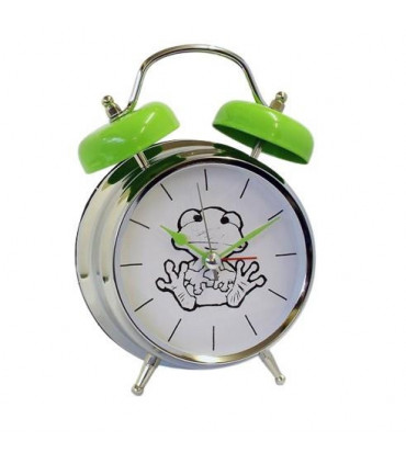 GTP Unisex Forg Croaking Sounding Voice Double Bell Quartz Alarm Clock IMP112