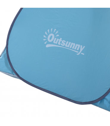Beach Tent Instant Camping Pop up Tent Sun Shade Shelter, Blue Outsunny