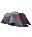 3 Man Camping Tent w/ 2 Rooms Porch Vents Rainfly Weather-Resistant Outsunny