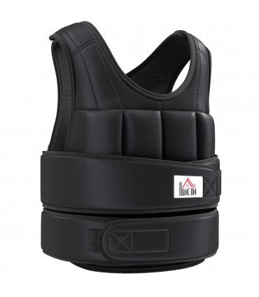 15KGS Adjustable Weight Vest Running Gym Training Weight Loss, Black HOMCOM