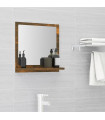 Bathroom Mirror Smoked Oak 40x10.5x37 cm Engineered Wood
