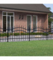 Garden Fence with Spear Top Black 115 cm Powder-coated Steel