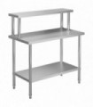 Kitchen Work Table with Overshelf 120x60x120 cm Stainless Steel