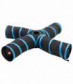 Cat Tunnel 4-way Black and Blue 25 cm Polyester