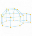 72 Piece Construction Fort Building Kit for Kids