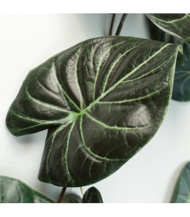 120cm Artificial Trailing Hanging Plant Realistic Alocasia Dragon Scale Dark