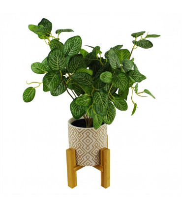 40cm Artificial Variegated Green Pothos Plant