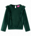 Kids' Blouse with Ruffles Dark Green 92