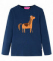 Kids' T-shirt with Long Sleeves Navy Blue 116