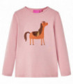 Kids' T-shirt with Long Sleeves Light Pink 92
