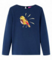 Kids' T-shirt with Long Sleeves Navy Blue 116