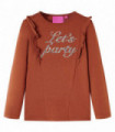 Kids' T-shirt with Long Sleeves Cognac 116