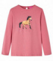 Kids' T-shirt with Long Sleeves Old Pink 92