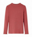 Kids' T-shirt with Long Sleeves Mock Turtleneck Burnt Red 92