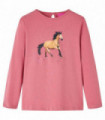 Kids' T-shirt with Long Sleeves Old Pink 128