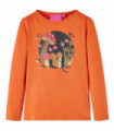 Kids' T-shirt with Long Sleeves Burnt Orange 140