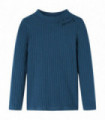 Kids' T-shirt with Long Sleeves Rib-knit Navy Blue 92