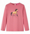Kids' T-shirt with Long Sleeves Old Pink 116