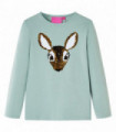 Kids' T-shirt with Long Sleeves Medium Mint 116