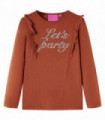 Kids' T-shirt with Long Sleeves Cognac 140