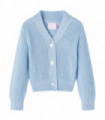 Kids' Cardigan Knitted Blue 116