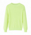 Kids' Sweater Knitted Neon Yellow 140