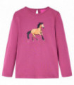 Kids' T-shirt with Long Sleeves Raspberry 92