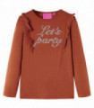Kids' T-shirt with Long Sleeves Cognac 92
