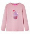 Kids' T-shirt with Long Sleeves Light Pink 104