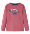 Kids' T-shirt with Long Sleeves Dark Red 140