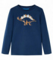 Kids' T-shirt with Long Sleeves Navy Blue 92