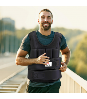 10KGS Adjustable Weight Vest Running Gym Training Weight Loss, Black
