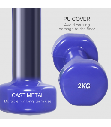 10kg Colourful Dumbbell Weights Set Home Exercising Toning w/ Case Gym HOMCOM