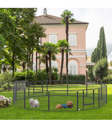 Steel 240x240cm Heavy-Duty 12 Panel Pet Playpen