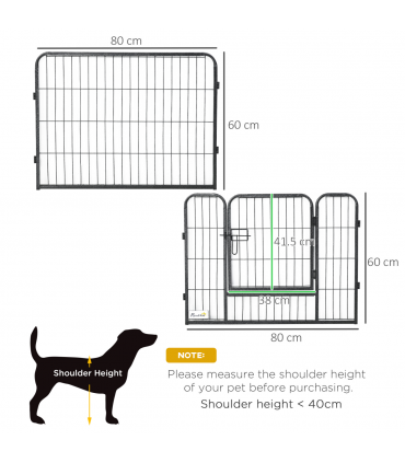 Steel 240x240cm Heavy-Duty 12 Panel Pet Playpen
