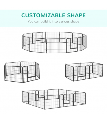 Steel 240x240cm Heavy-Duty 12 Panel Pet Playpen