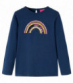 Kids' T-shirt with Long Sleeves Navy Blue 140