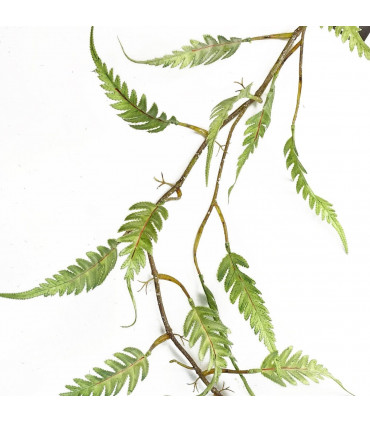 Artificial Trailing Hanging Fern Foliage Plant Realistic Green Large Leaf 125cm