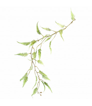Artificial Trailing Hanging Fern Foliage Plant Realistic Green Large Leaf 125cm
