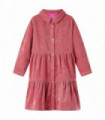 Kids' Dress with Long Sleeves Corduroy Old Pink 92