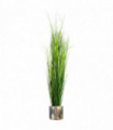 130cm Artificial Onion Grass Plant with Silver Metal Plater