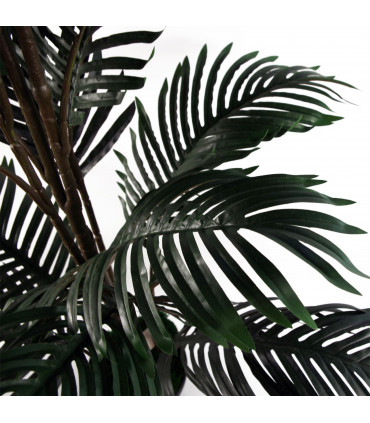 Artificial Palm Tree Green 140cm Large Bushy Plastic Pot Wired Realistic Leaf