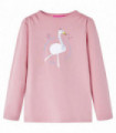 Kids' T-shirt with Long Sleeves Light Pink 92