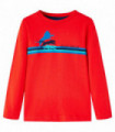 Kids' T-shirt with Long Sleeves Red 104