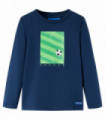 Kids' T-shirt with Long Sleeves Navy Blue 128