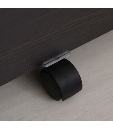 2-Drawer Locking Office Filing Cabinet 5 Wheels Rolling Storage Brown Vinsetto