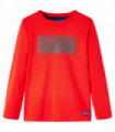 Kids' T-shirt with Long Sleeves Red 128